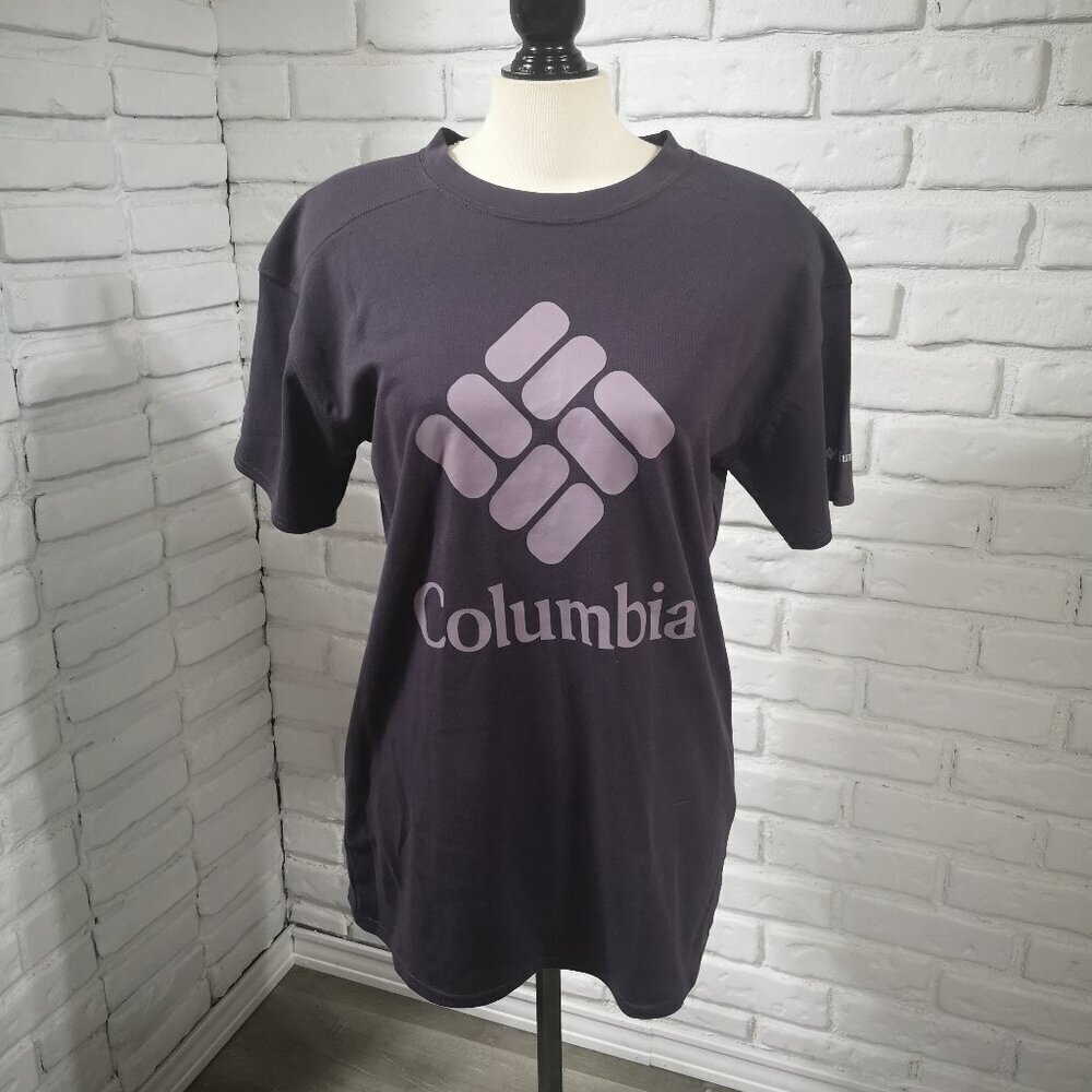 Columbia Men's Size Medium Purple Short Sleeve Straight Fit T-shirt